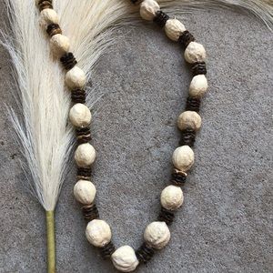 Oversized Boho Nut Necklace
